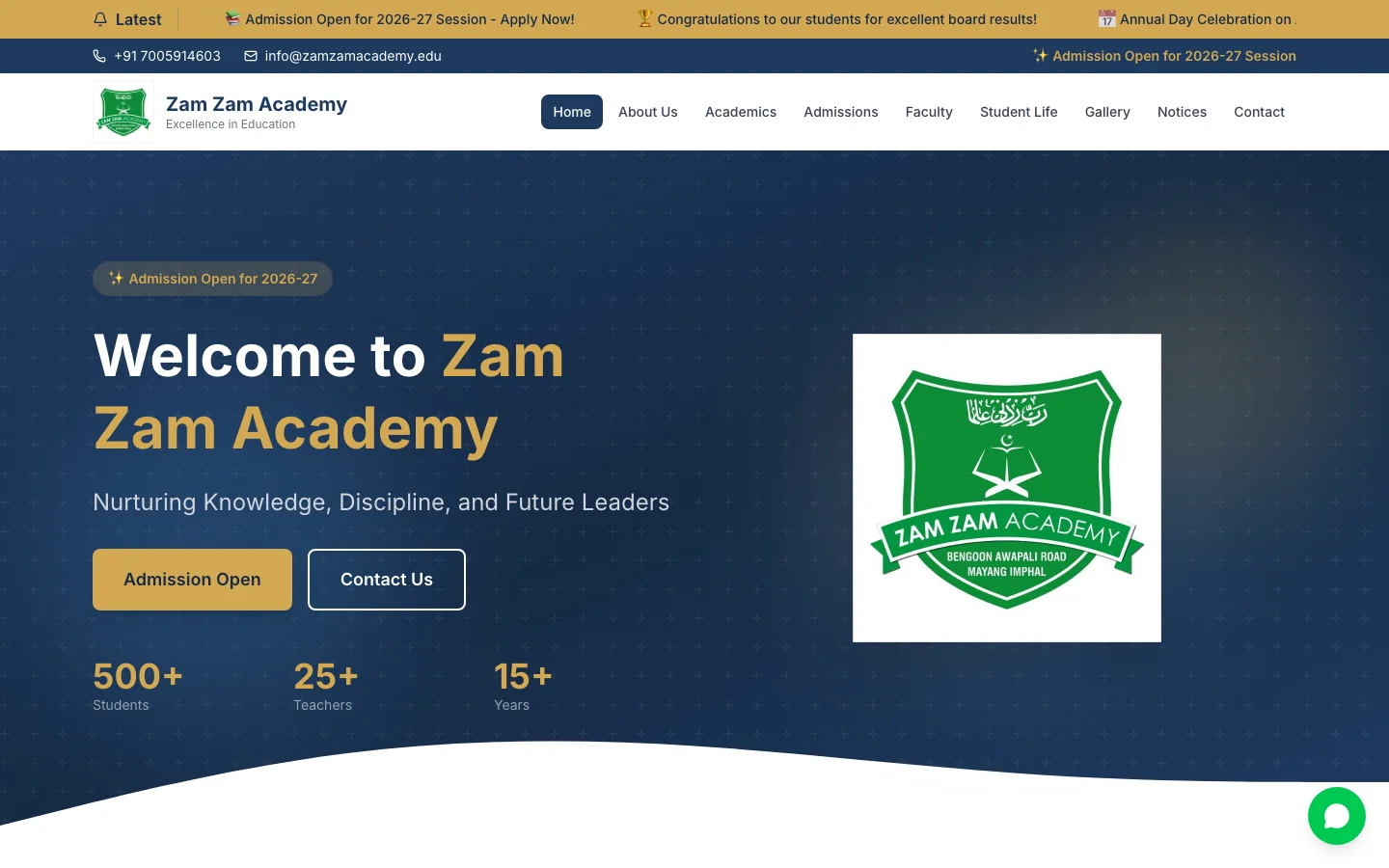 Current Zam Zam Academy hosted prototype captured from its preview